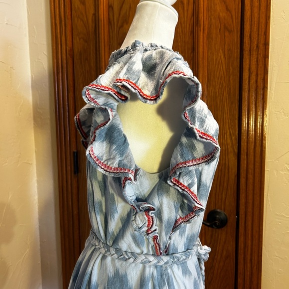 Anthropologie Saylor Blue Boho 100% Cotton Mini Dress NWT - Picture 8 of 15